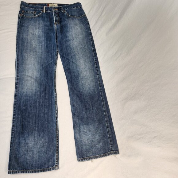 Vintage LEVI'S 555 Hipster Faded Distressed BOOT CUT Jeans Men's Size W 34 L 32. - Picture 4 of 16
